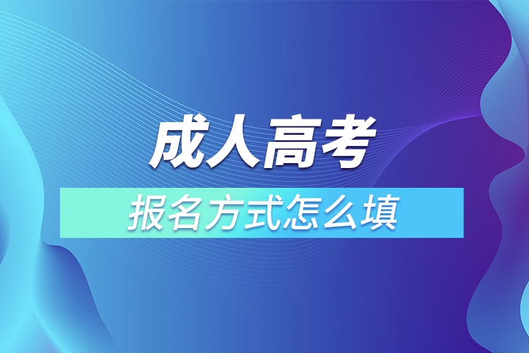 成人高考報(bào)名方式怎么填