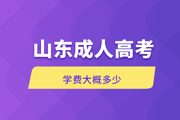 山東成人高考學(xué)費(fèi)大概多少