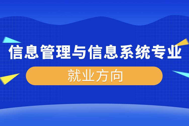 信息管理與信息系統(tǒng)專(zhuān)業(yè)就業(yè)方向