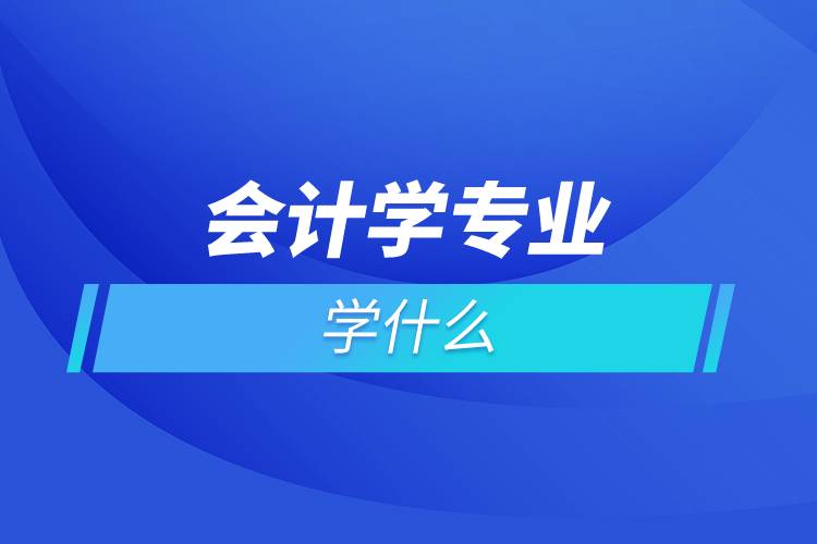 會計學(xué)專業(yè)學(xué)什么